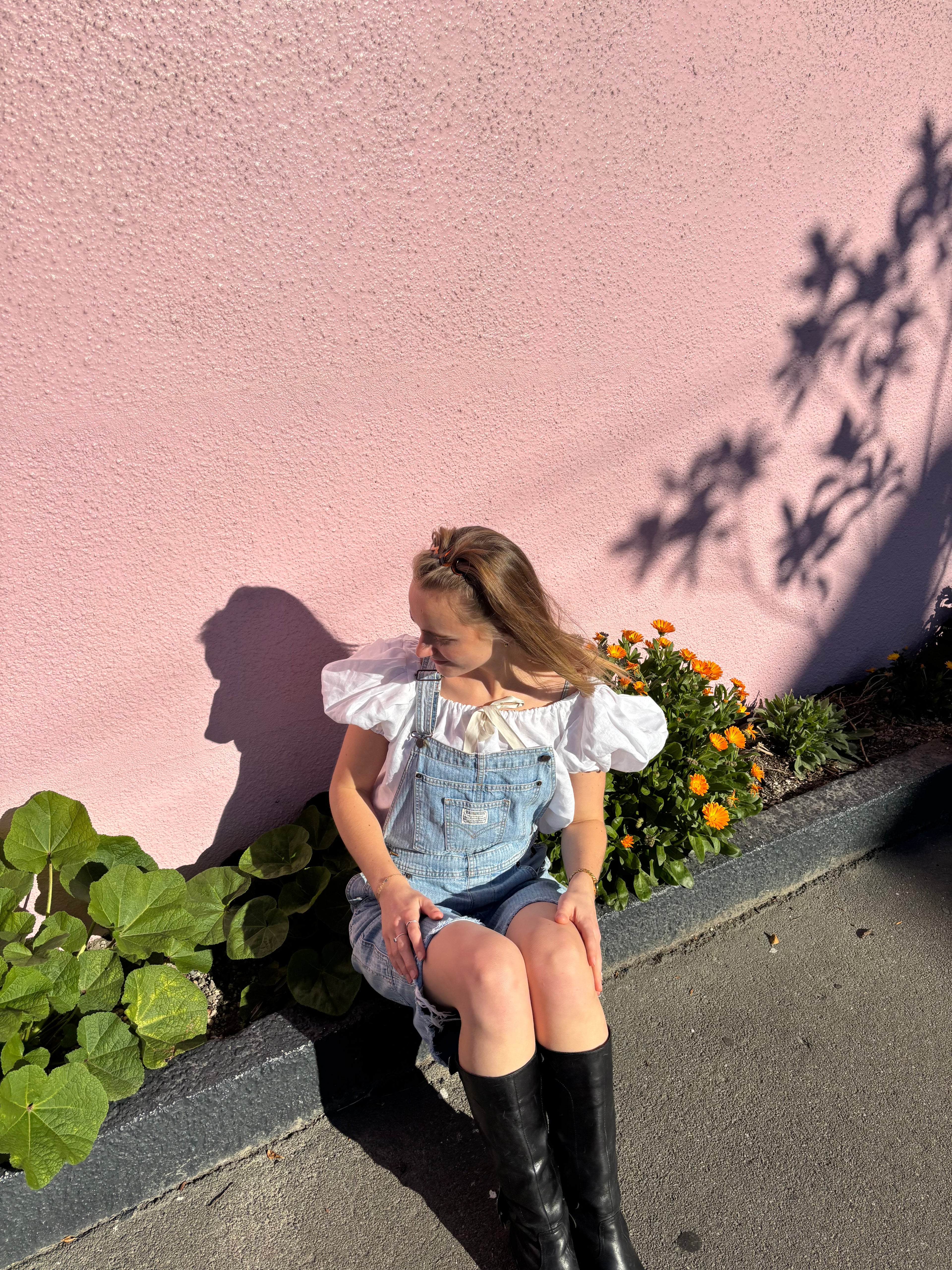 Madeline Blouse in White Linen