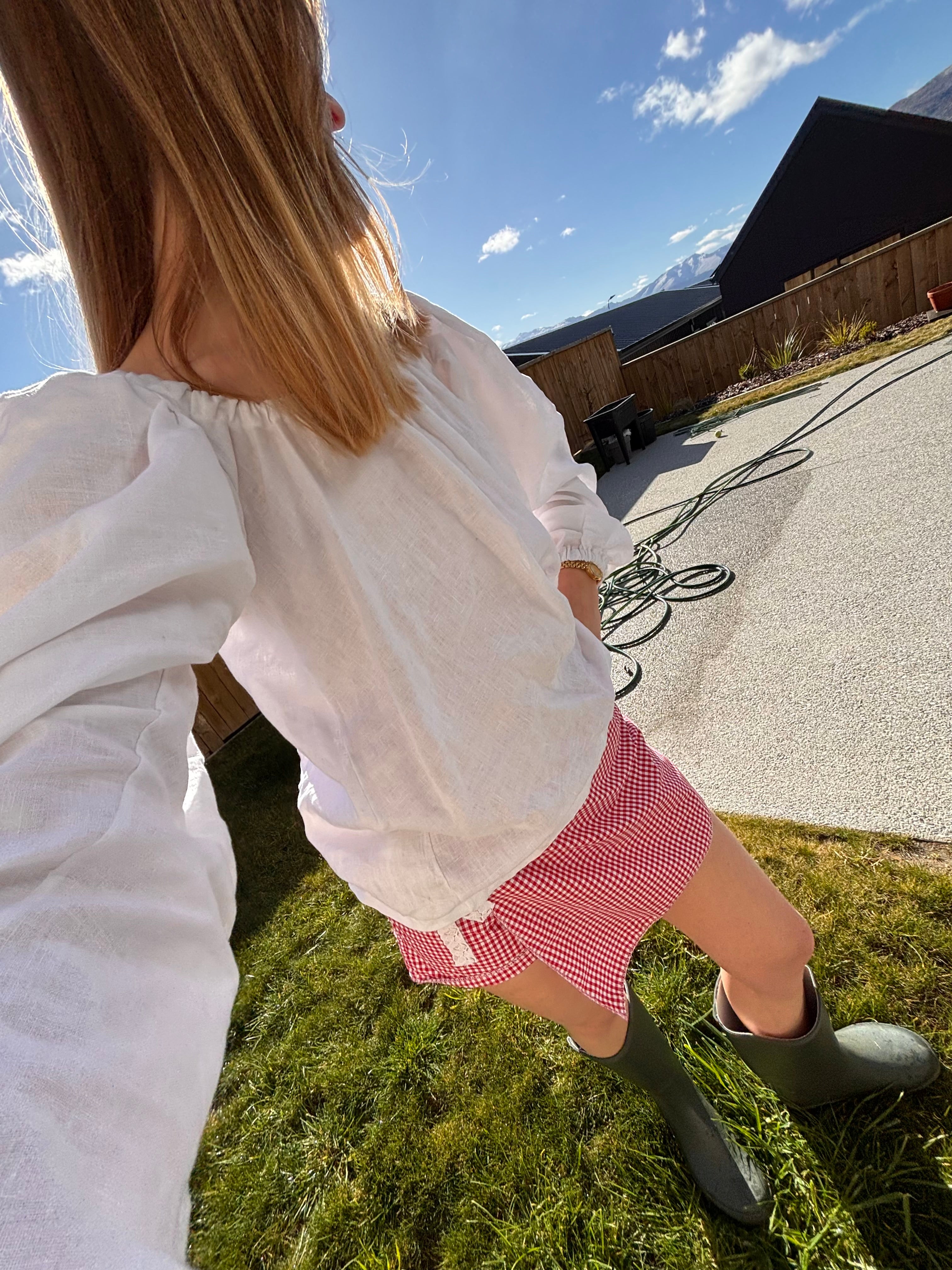 Jacinta Skort in Strawberry Gingham