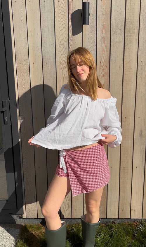 Jacinta Skort in Strawberry Gingham
