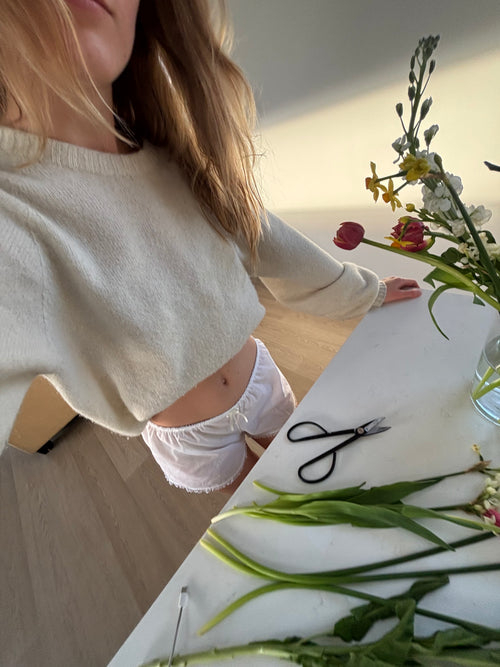Lara Bloomers in White Organic Cotton