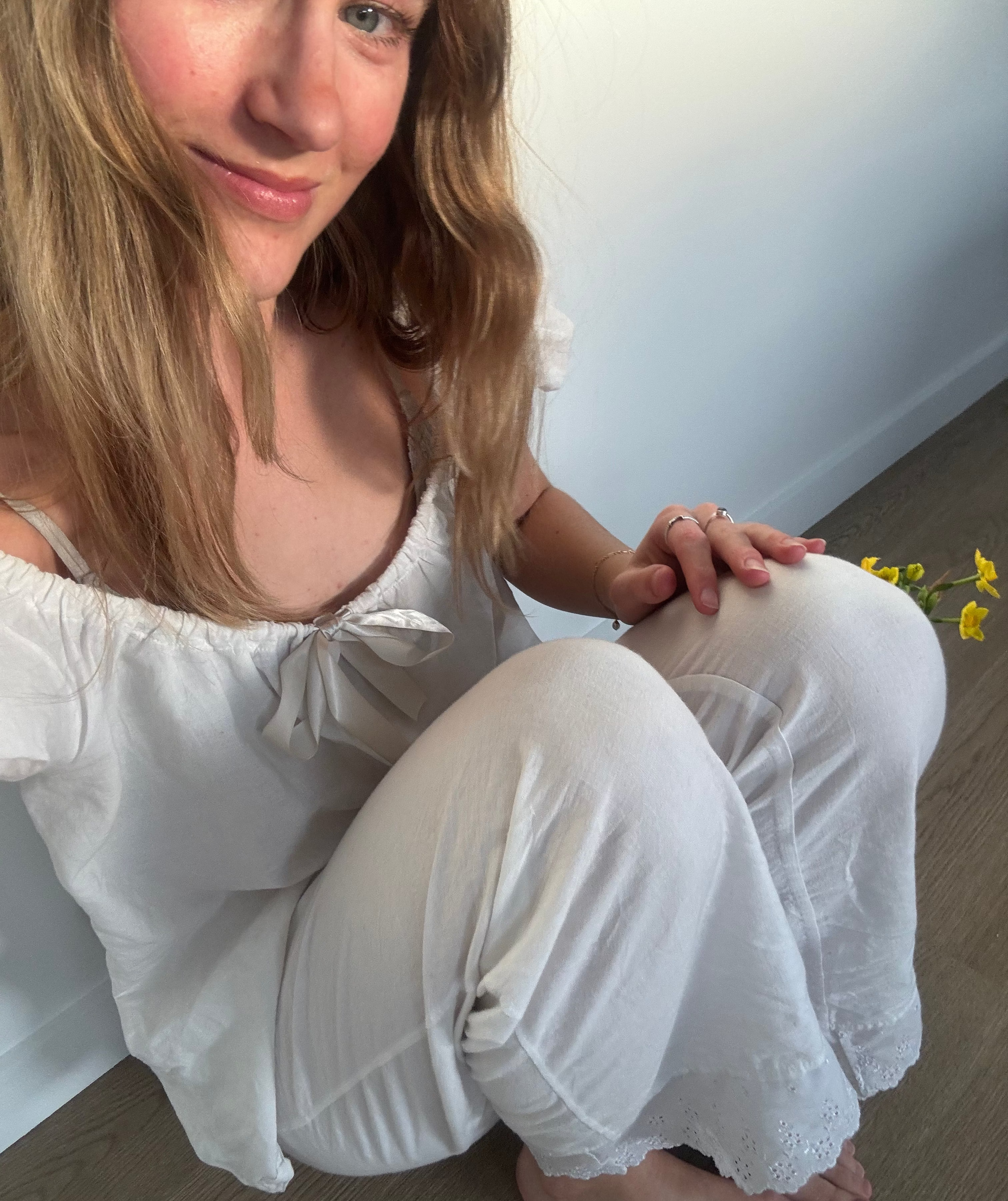 Phillipa Trousers in White Organic Cotton