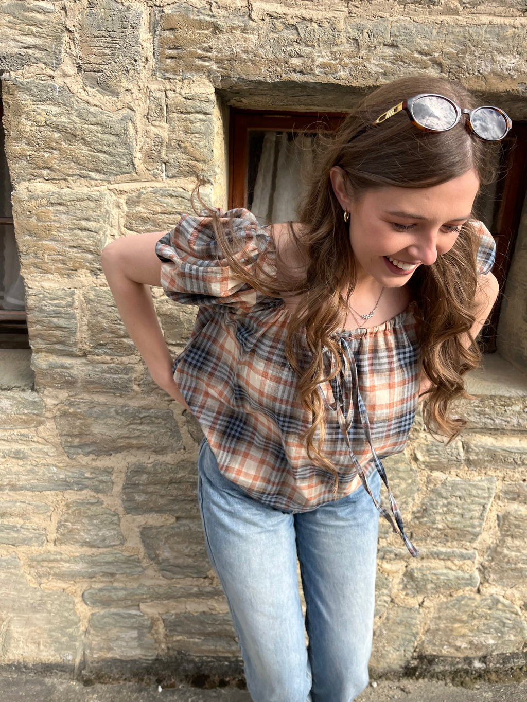 Madeline Blouse in Plaid