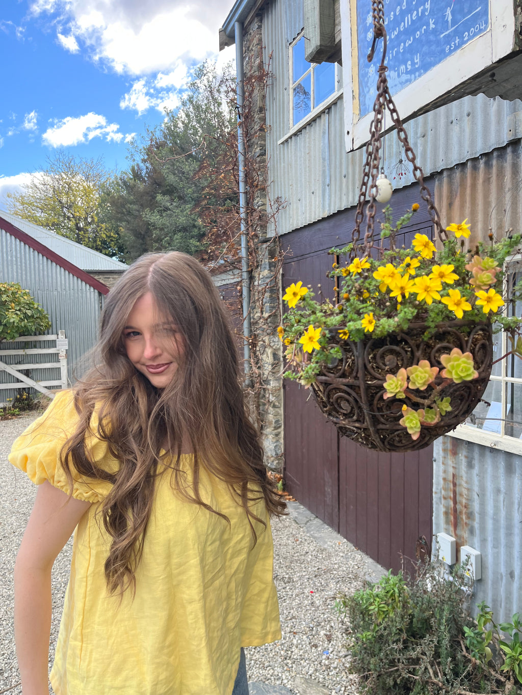 Madeline Blouse in Butter Yellow