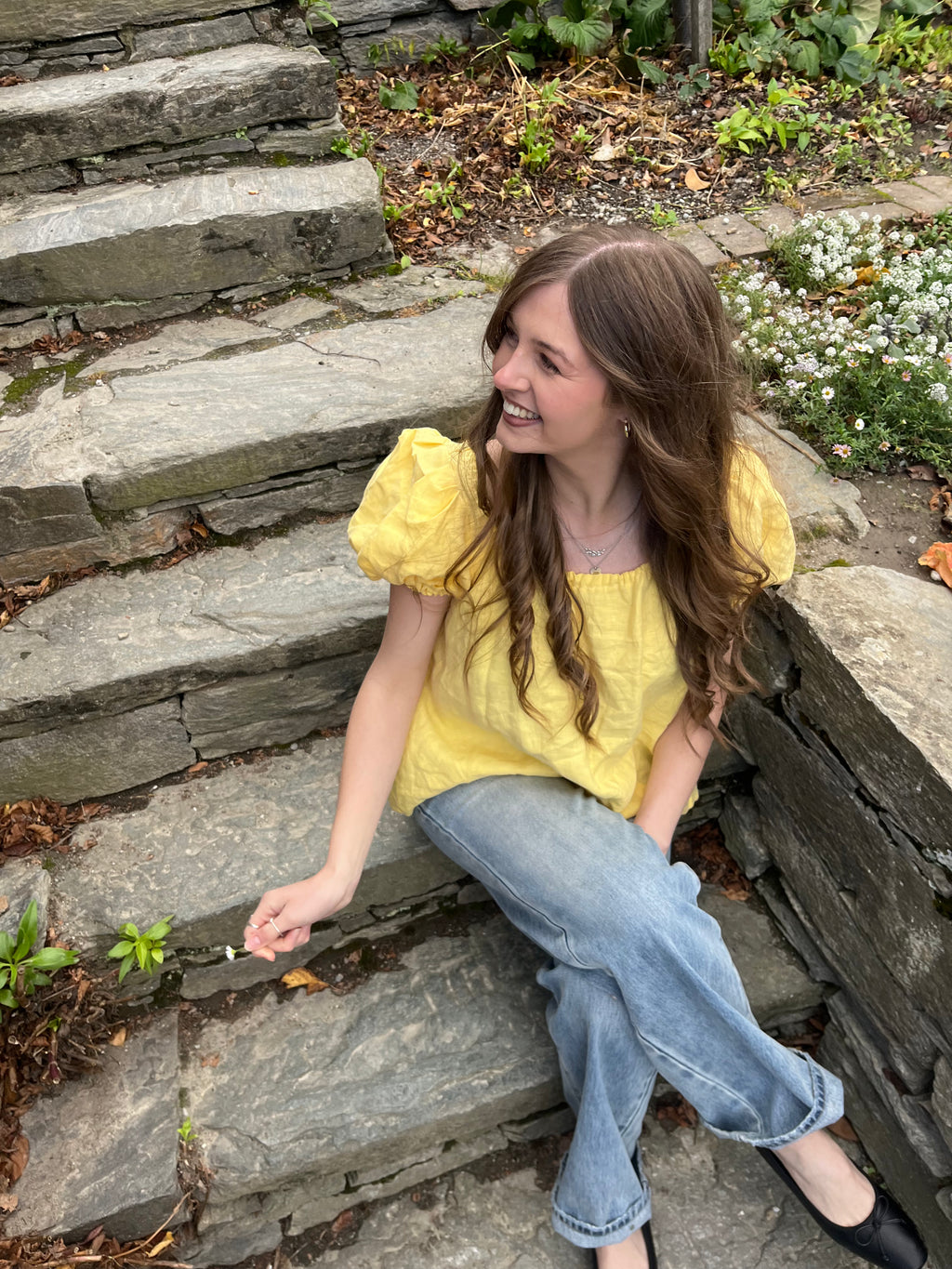 Madeline Blouse in Butter Yellow