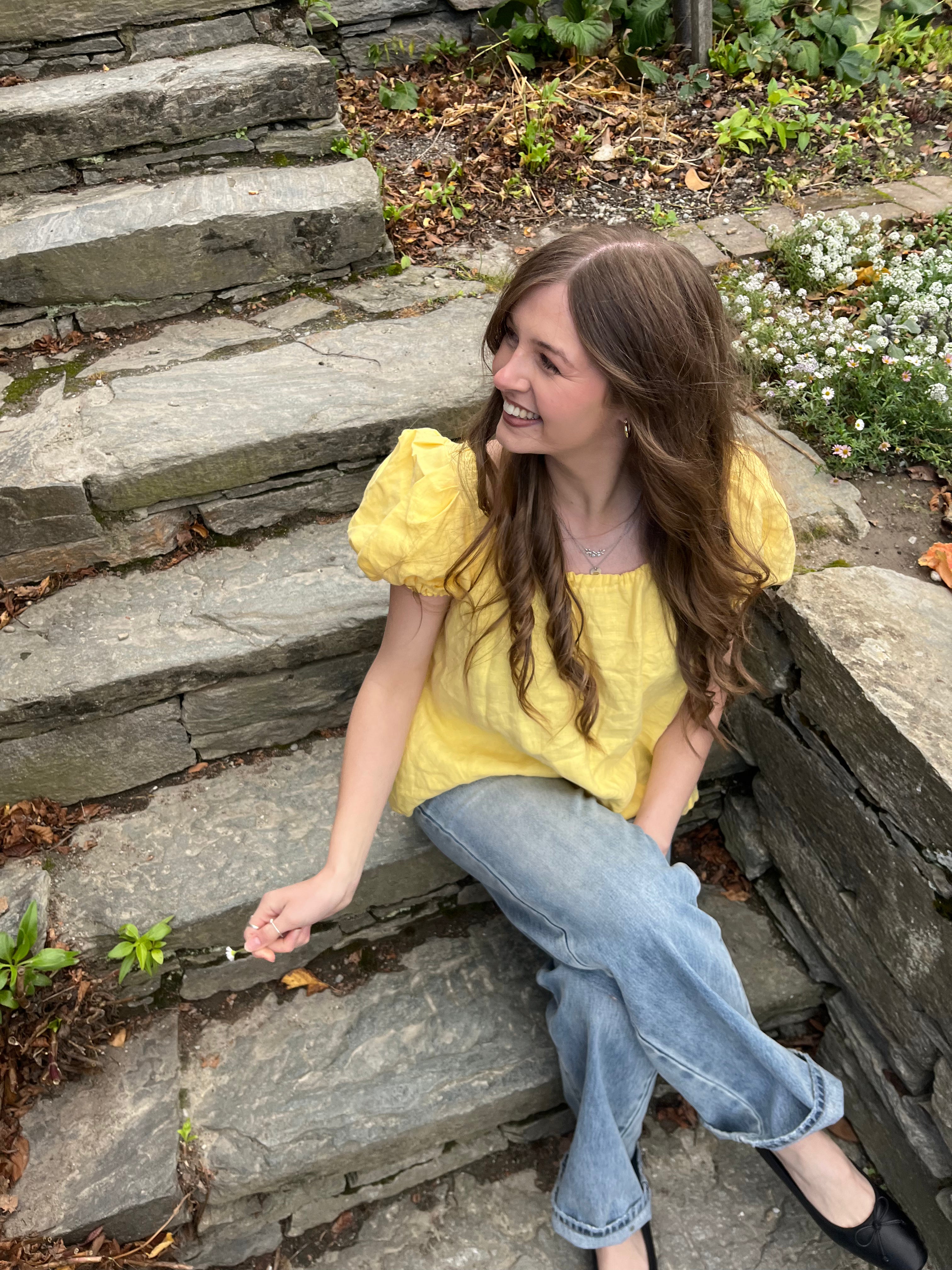 Madeline Blouse in Butter Yellow
