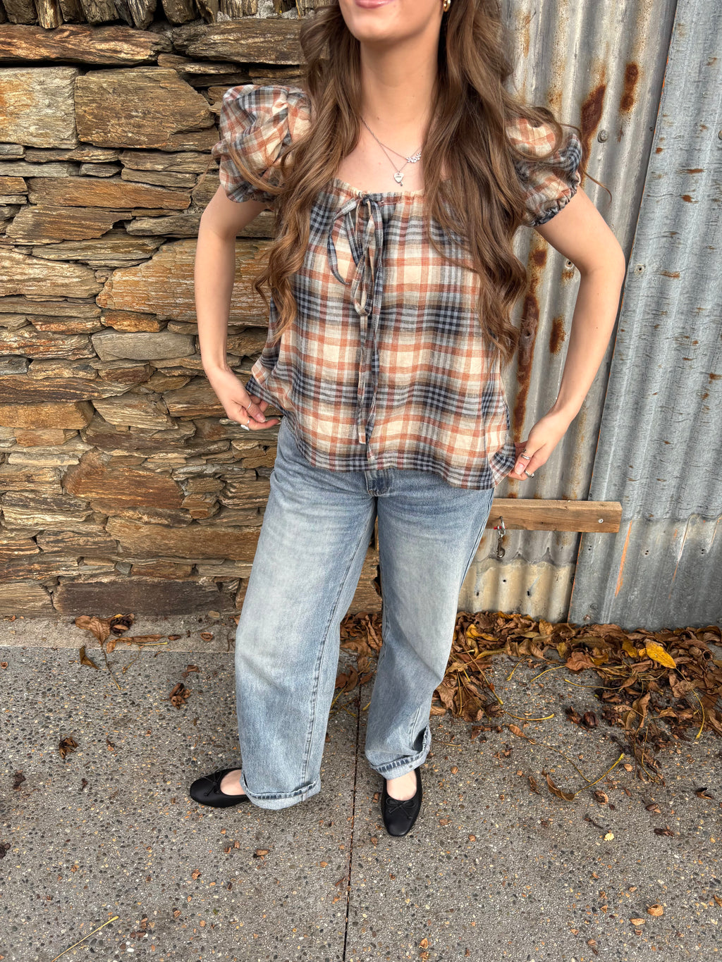 Madeline Blouse in Plaid