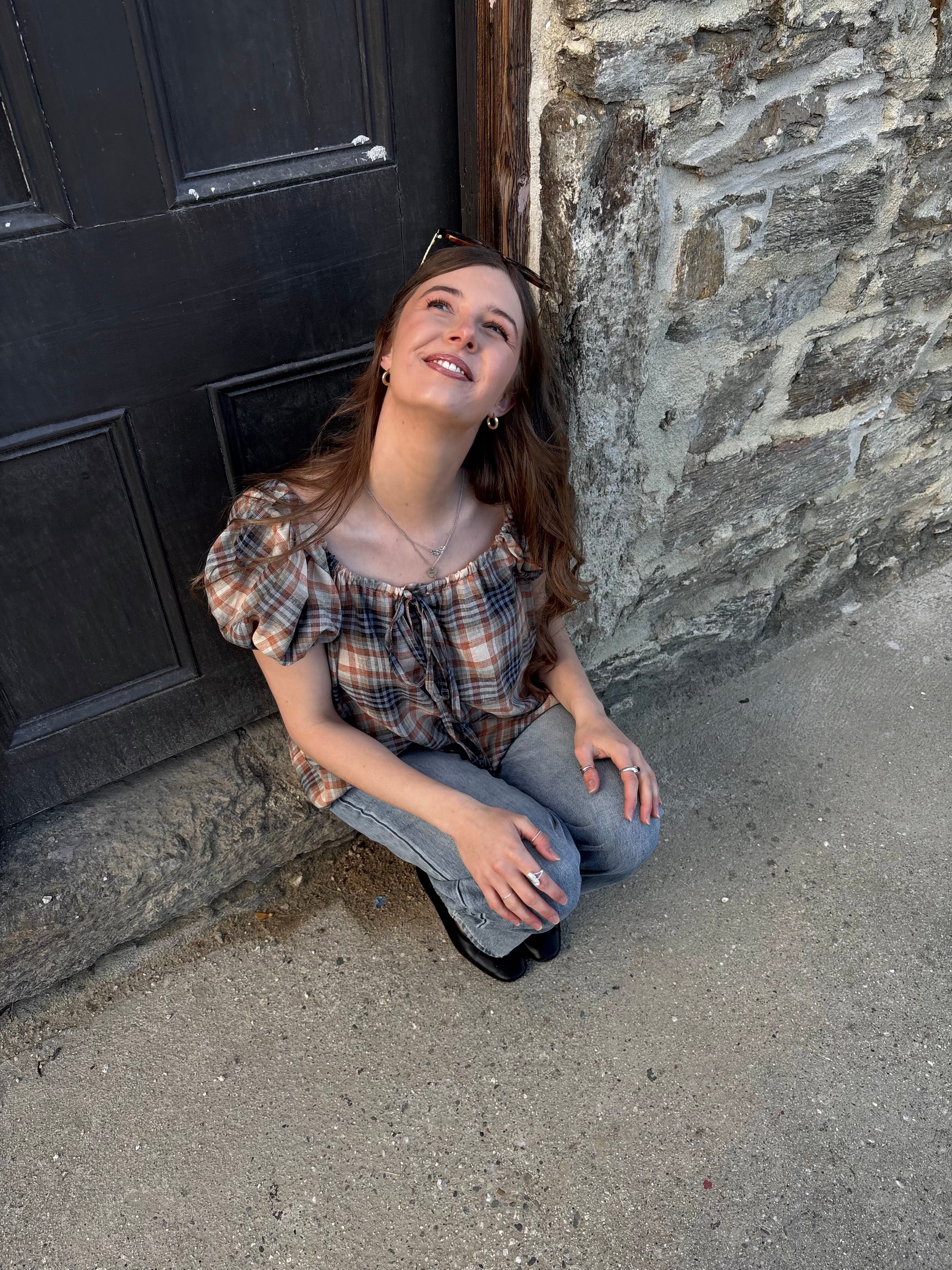 Madeline Blouse in Plaid