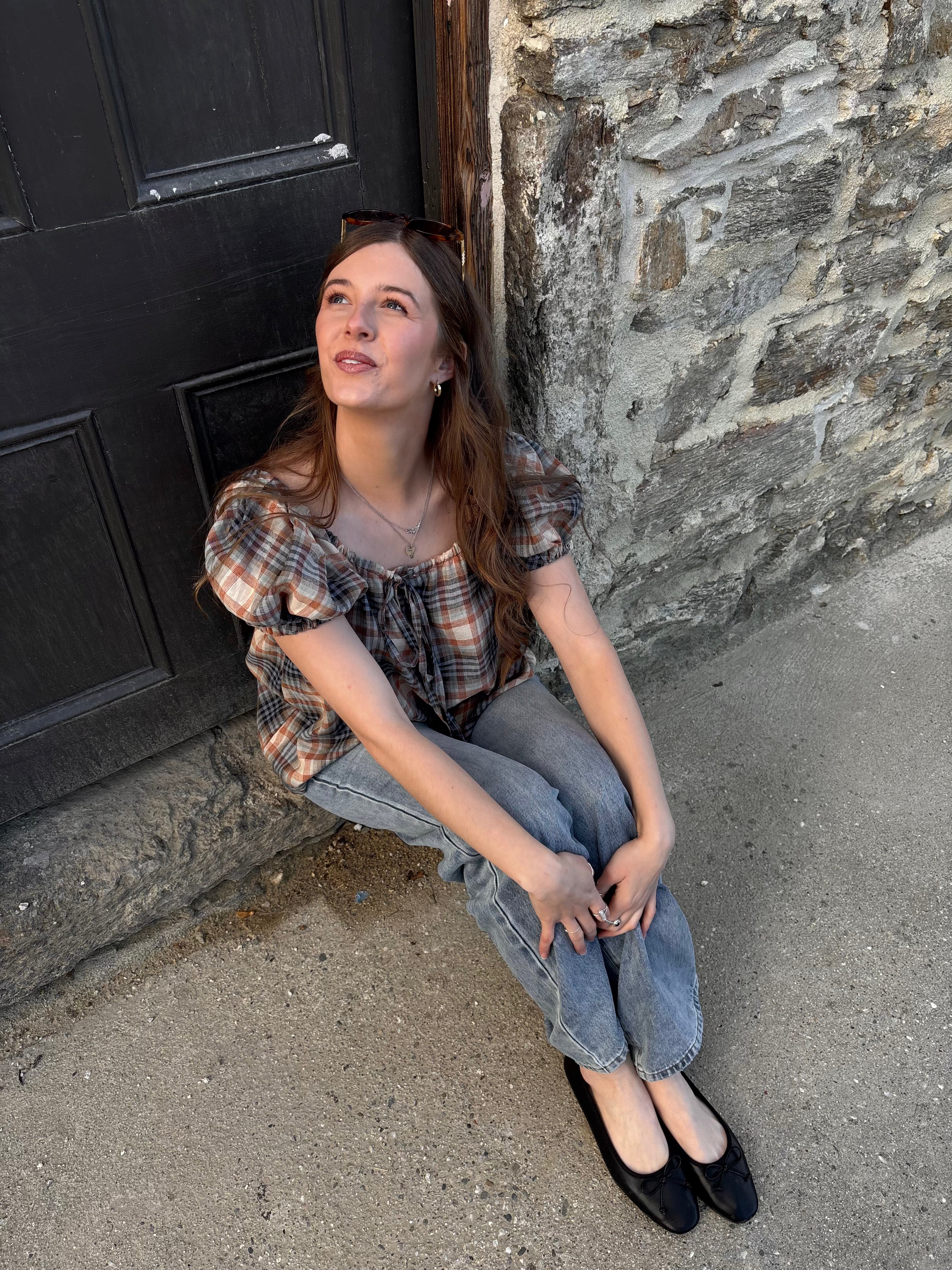 Madeline Blouse in Plaid