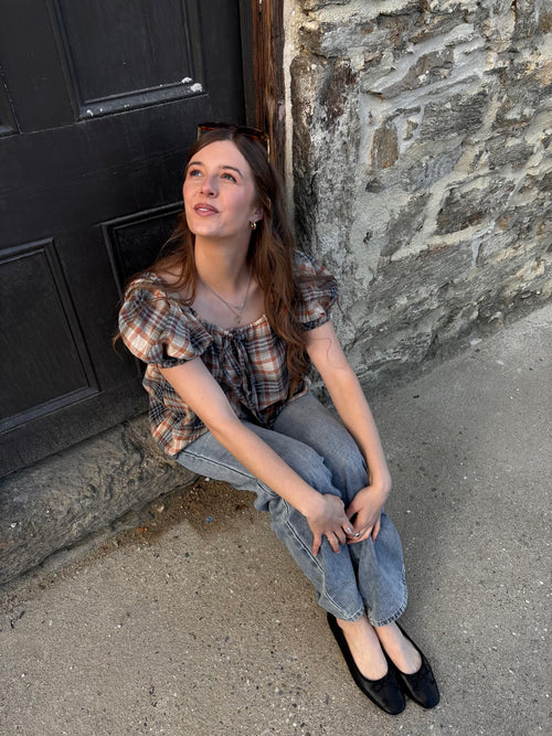 Madeline Blouse in Plaid